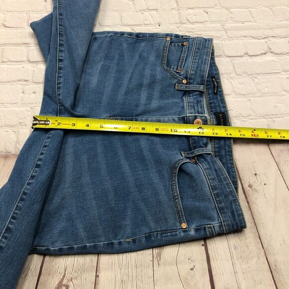 Talbots Women Crop Flare Jeans Size 14P 14 Petite Blue Denim B171 -2 - Picture 6 of 16